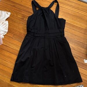 David's Bridal Black Halter Mini Dress